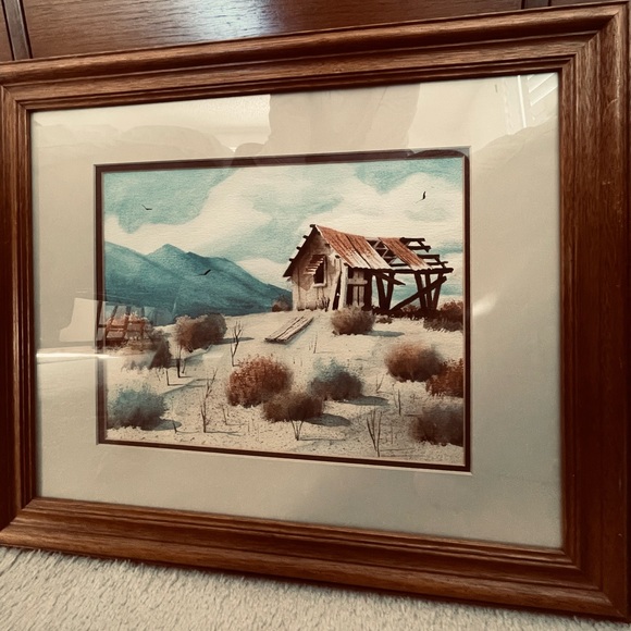 Watercolor Prairie Landscape - Picture 1 of 5